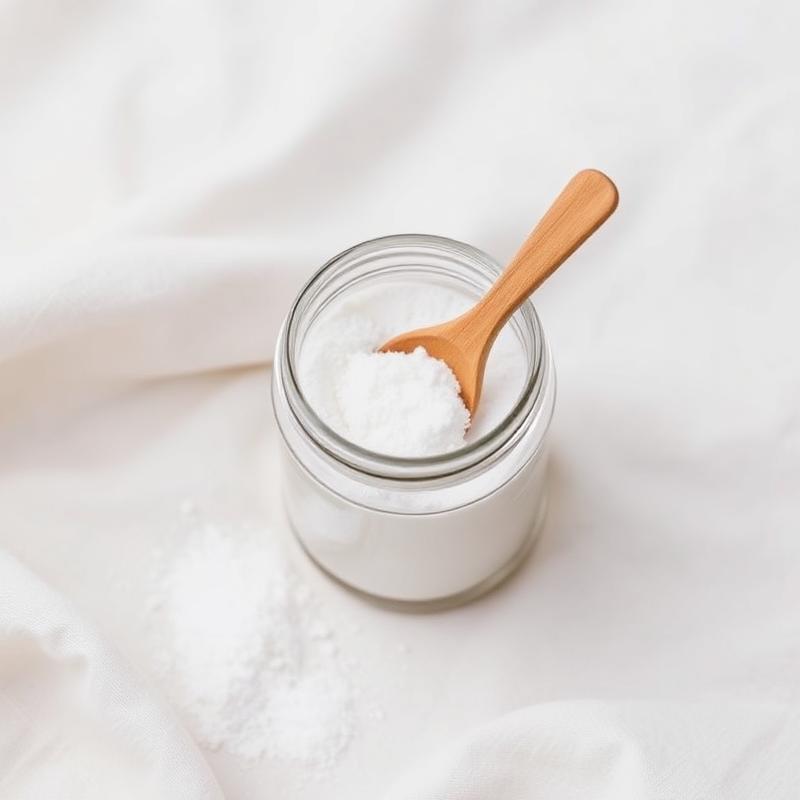 Bicarbonaat in een glazen pot voor natuurlijk schoonmaken