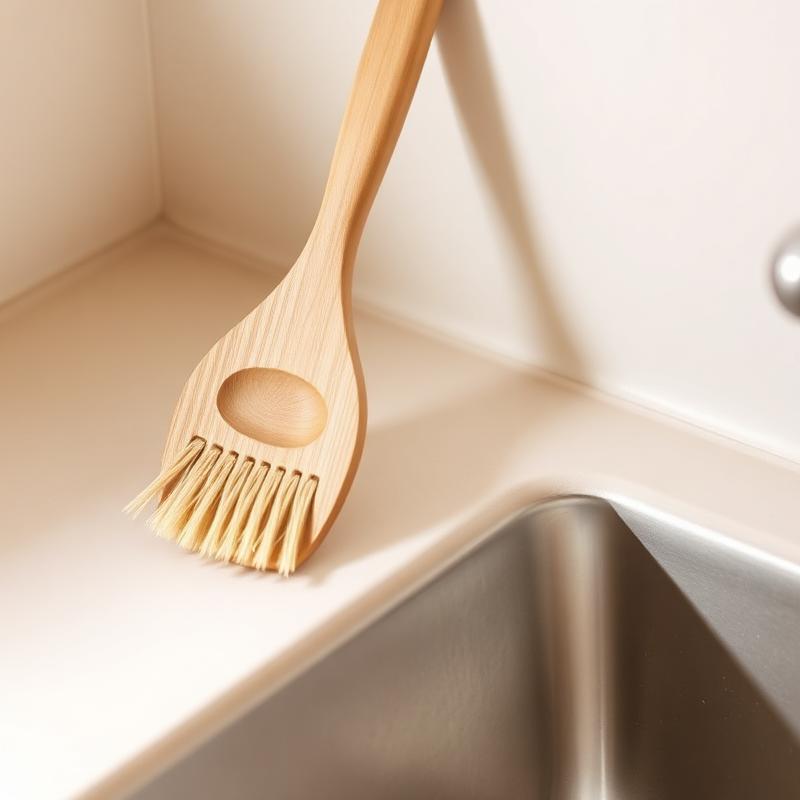 Houten afwasborstel voor de keuken